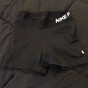 Black Nike pro spandex shorts